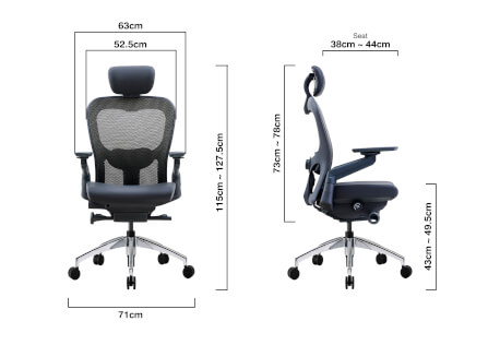 เก้าอี้เพื่อสุขภาพ DF PROCHAIR รุ่น Wonder-H สีดำ_6